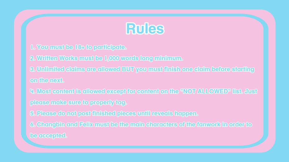 Picture that has the rules attached to it for the ChngLx Fest